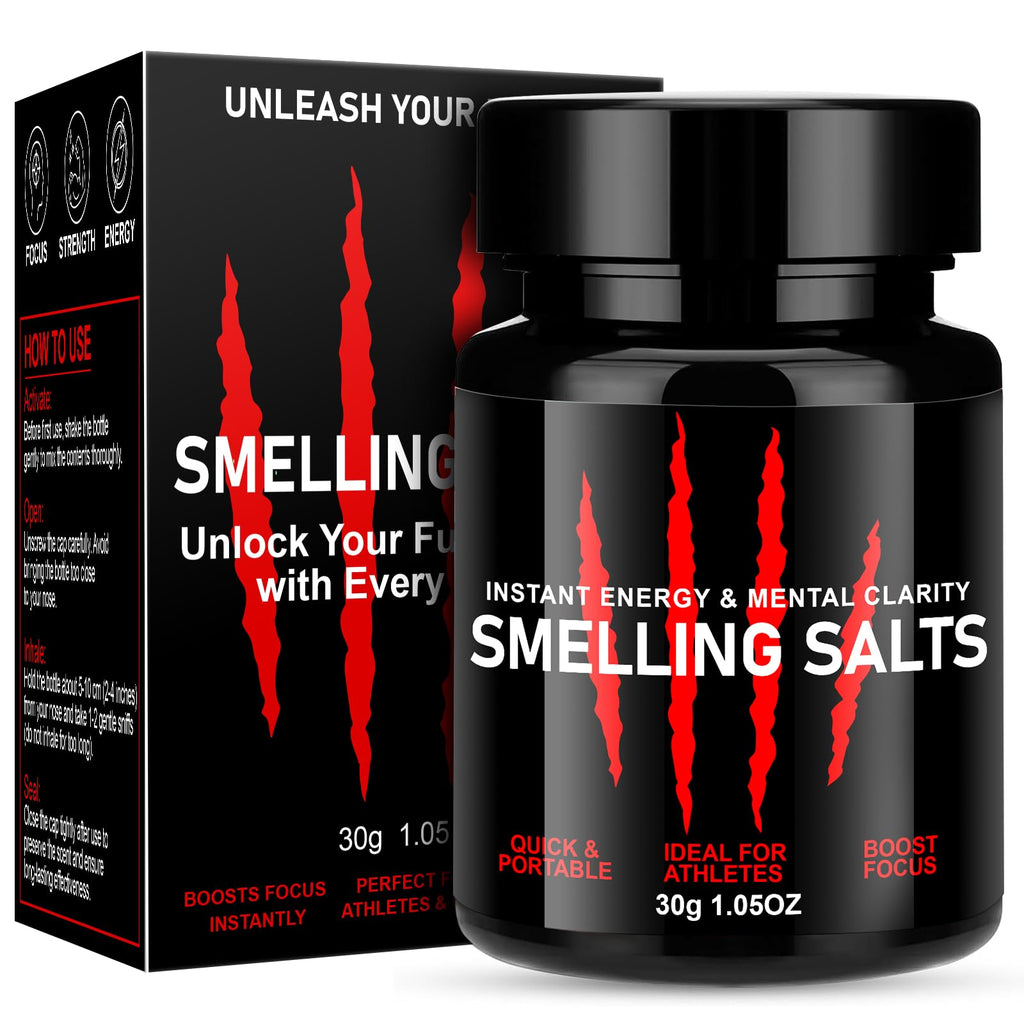Enhanced Focus & Explosive Force, Activate Before Smelling, Instant Energy,Potent Salts Wake Up for Athletes, Salts for Athletes in Hockey, Weightlifting and Powerlifting-30g-Red-H99
