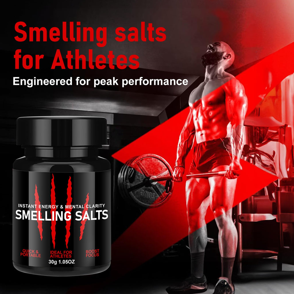 Enhanced Focus & Explosive Force, Activate Before Smelling, Instant Energy,Potent Salts Wake Up for Athletes, Salts for Athletes in Hockey, Weightlifting and Powerlifting-30g-Red-H99