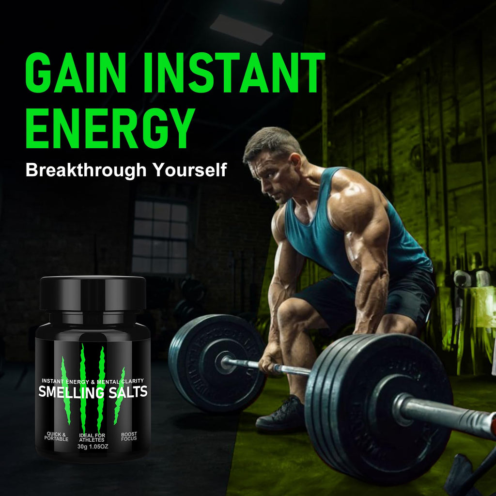Enhanced Focus & Explosive Force, Potent Salts Wake Up for Athletes, Salts for Athletes in Hockey, Weightlifting and Powerlifting - Activate Before Smelling, Instant Energy-30g-GREEN
