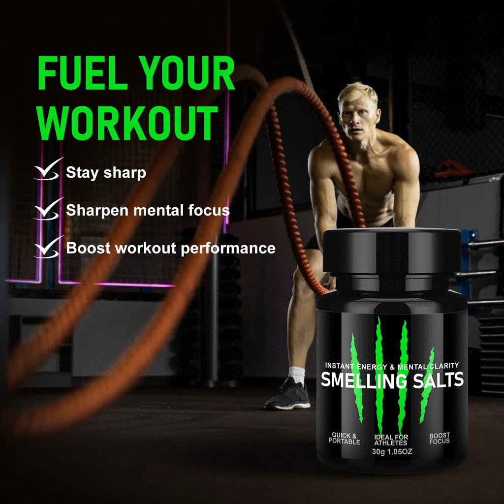Enhanced Focus & Explosive Force, Potent Salts Wake Up for Athletes, Salts for Athletes in Hockey, Weightlifting and Powerlifting - Activate Before Smelling, Instant Energy-30g-GREEN