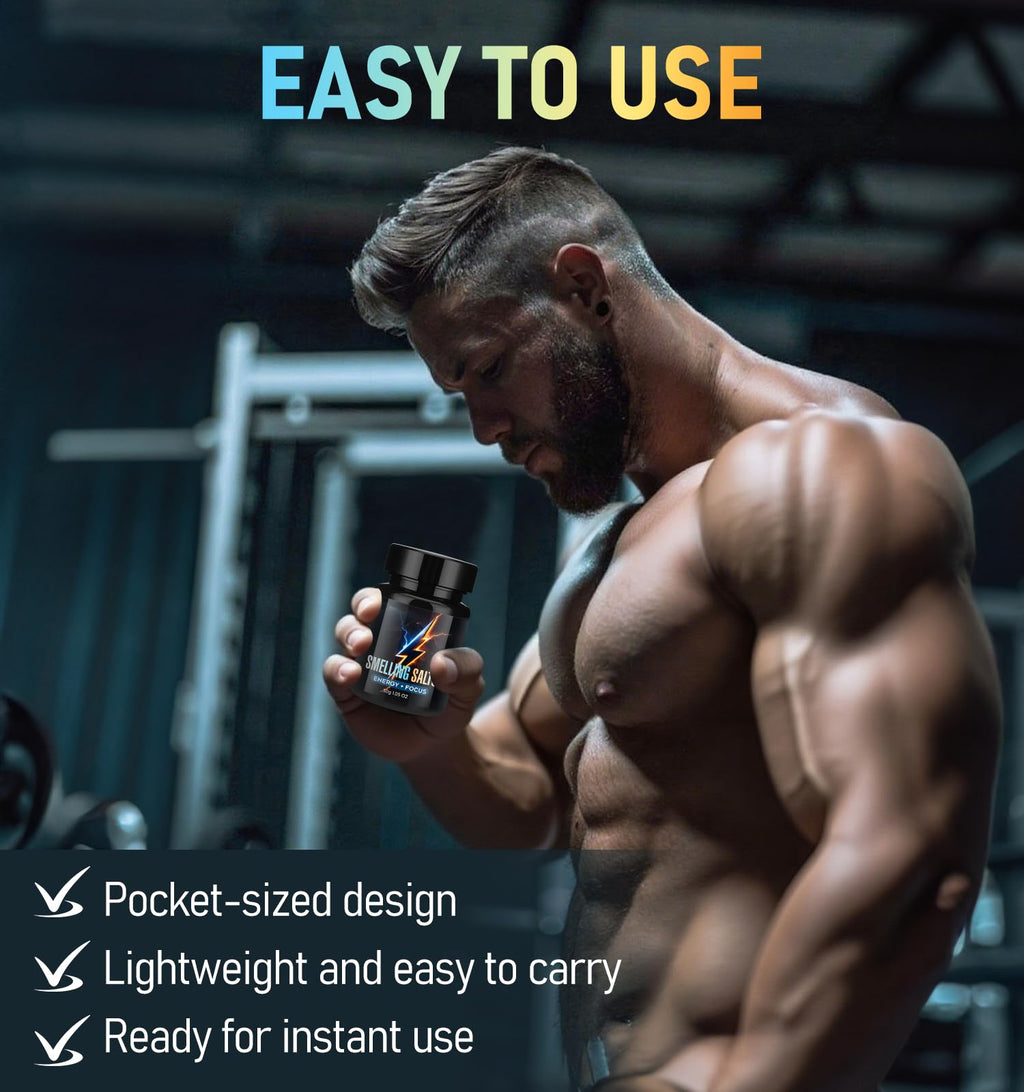 Powerful Salts for Athletes, Activate Before Smelling, Salts for Wake-up Athletes in Powerlifting, Instant Energy, Football and Fitness, Extra Strength & Boosted Focus | BLUE-30g-98