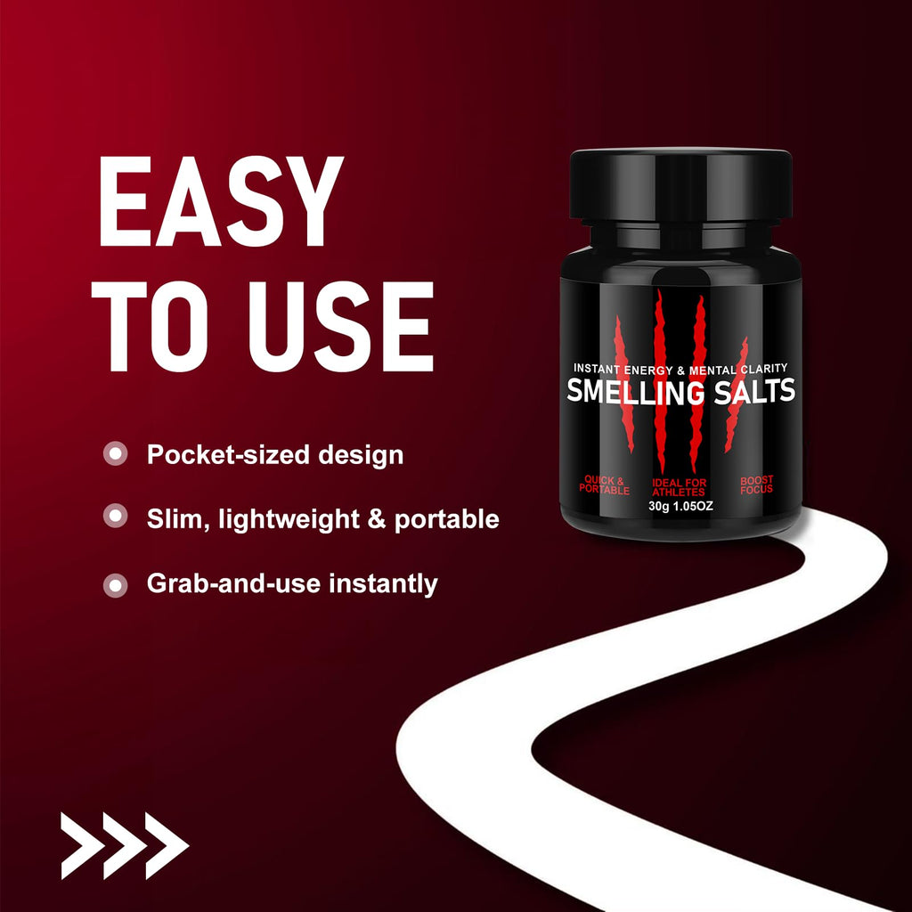 Enhanced Focus &amp; Explosive Force, Potent Salts Wake Up for Athletes, Salts for Athletes in Hockey, Weightlifting and Powerlifting - Activate Before Smelling, Instant Energy-30g-Red-96